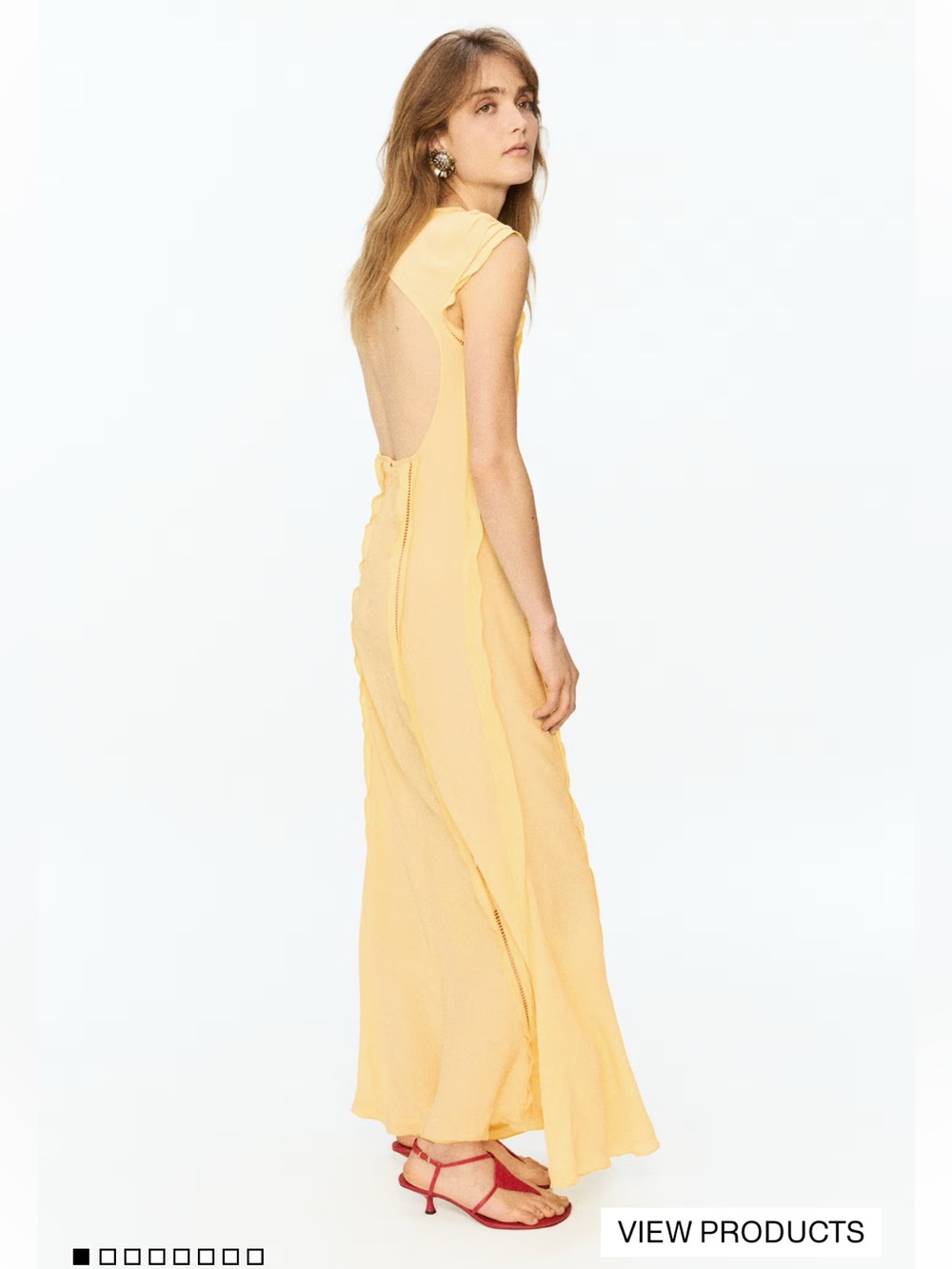H&M Studio Collection Yellow Ruffled Maxi Dress - Picture 10 of 10